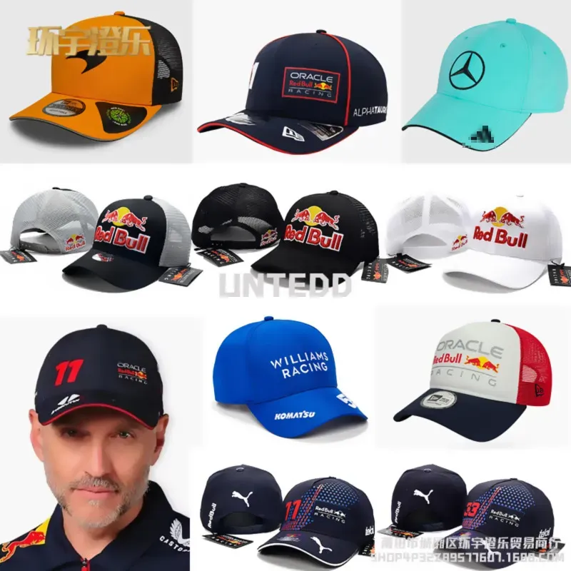 Bonés F1 (Ferrari, Red Bull, Mercedes, Audi, Williams)